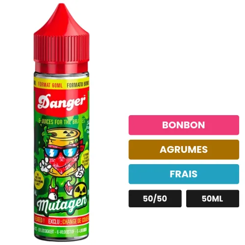 E-liquide Mutagen de Swoke, 50 ml, saveurs bonbon, agrumes et frais.