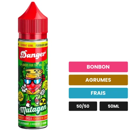 E-liquide Mutagen de Swoke, 50 ml, saveurs bonbon, agrumes et frais.
