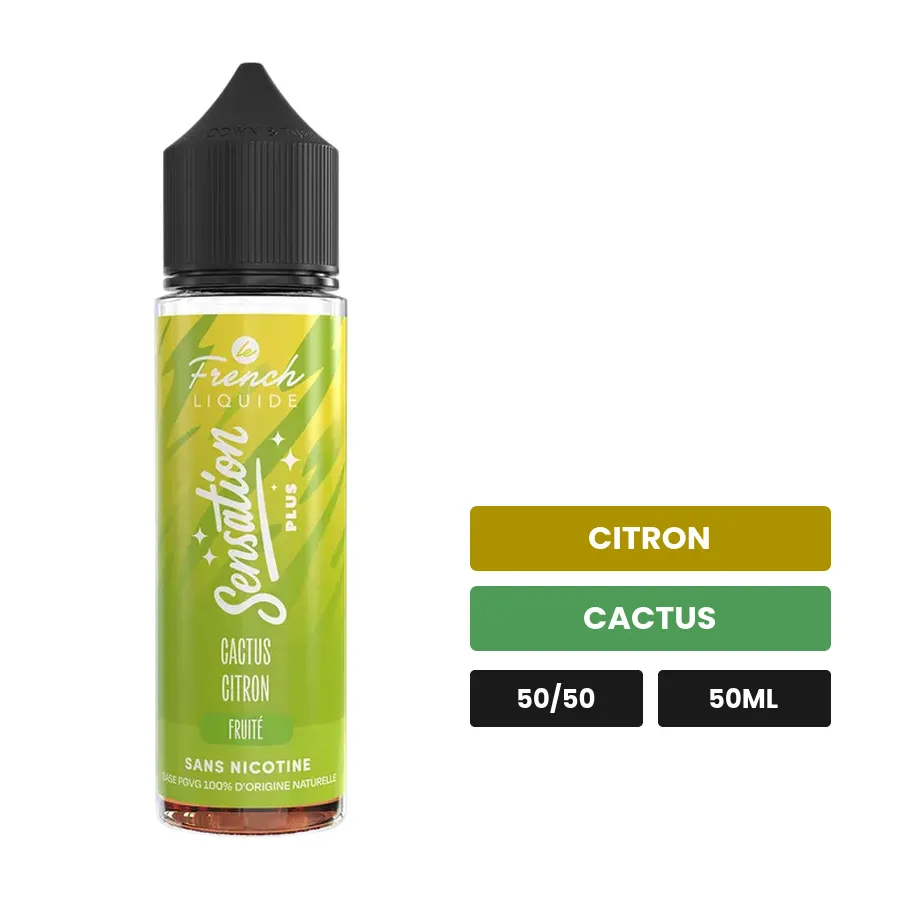 E-liquide Citron Cactus de Le French Liquide, 50 ml, saveurs citron et cactus.