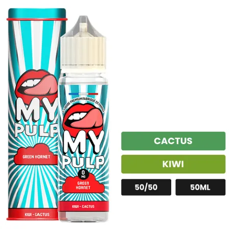 E-liquide Green Hornet de Pulp, 50 ml, saveurs cactus et kiwi.