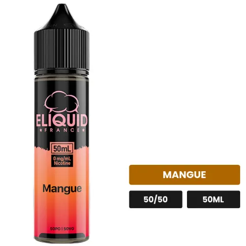 E-liquide Mangue d'Eliquid France, 50 ml, saveur mangue.