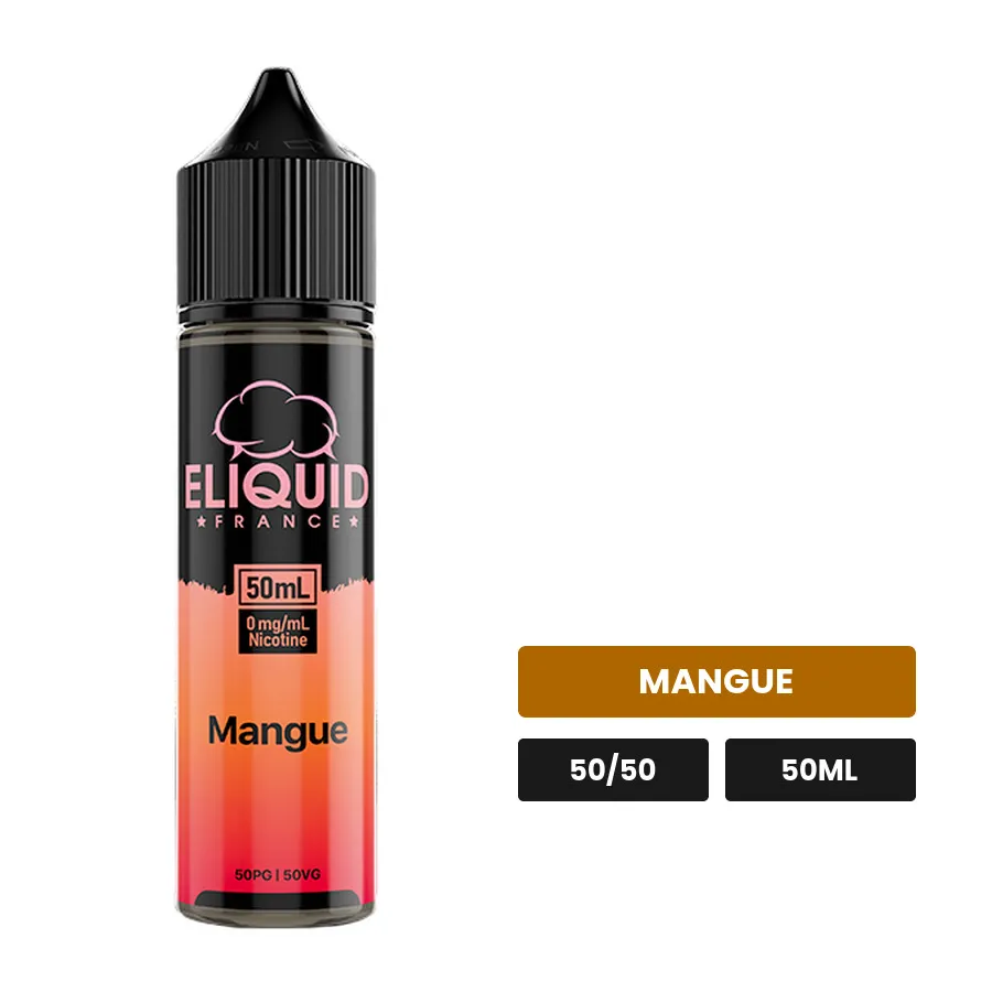 E-liquide Mangue d'Eliquid France, 50 ml, saveur mangue.
