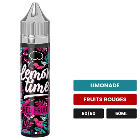 E-liquide Red Fruit d'Eliquid France, 50 ml, saveurs limonade et fruits rouges, sans nicotine — prêt à booster de nicotine.