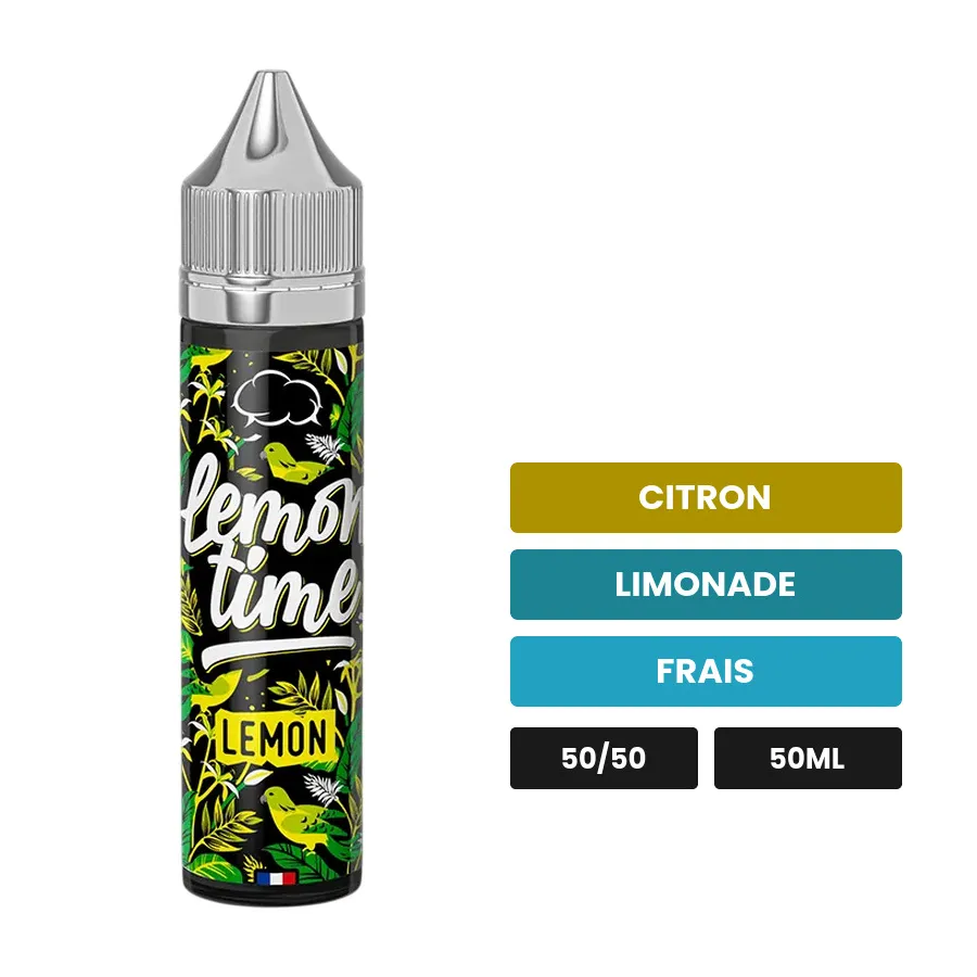 E-liquide Lemon d'Eliquid France, 50 ml, saveurs citron, limonade et frais, sans nicotine — prêt à booster de nicotine.