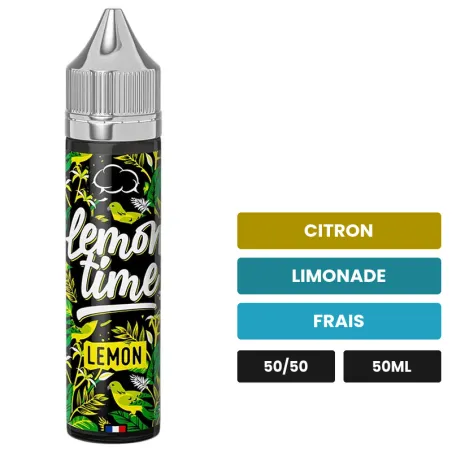 E-liquide Lemon d'Eliquid France, 50 ml, saveurs citron, limonade et frais, sans nicotine — prêt à booster de nicotine.