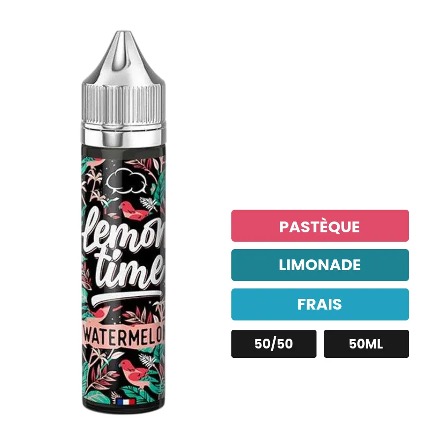E-liquide Watermelon d'Eliquid France, 50 ml, saveurs pastèque, limonade et frais, sans nicotine — prêt à booster de nicotine.