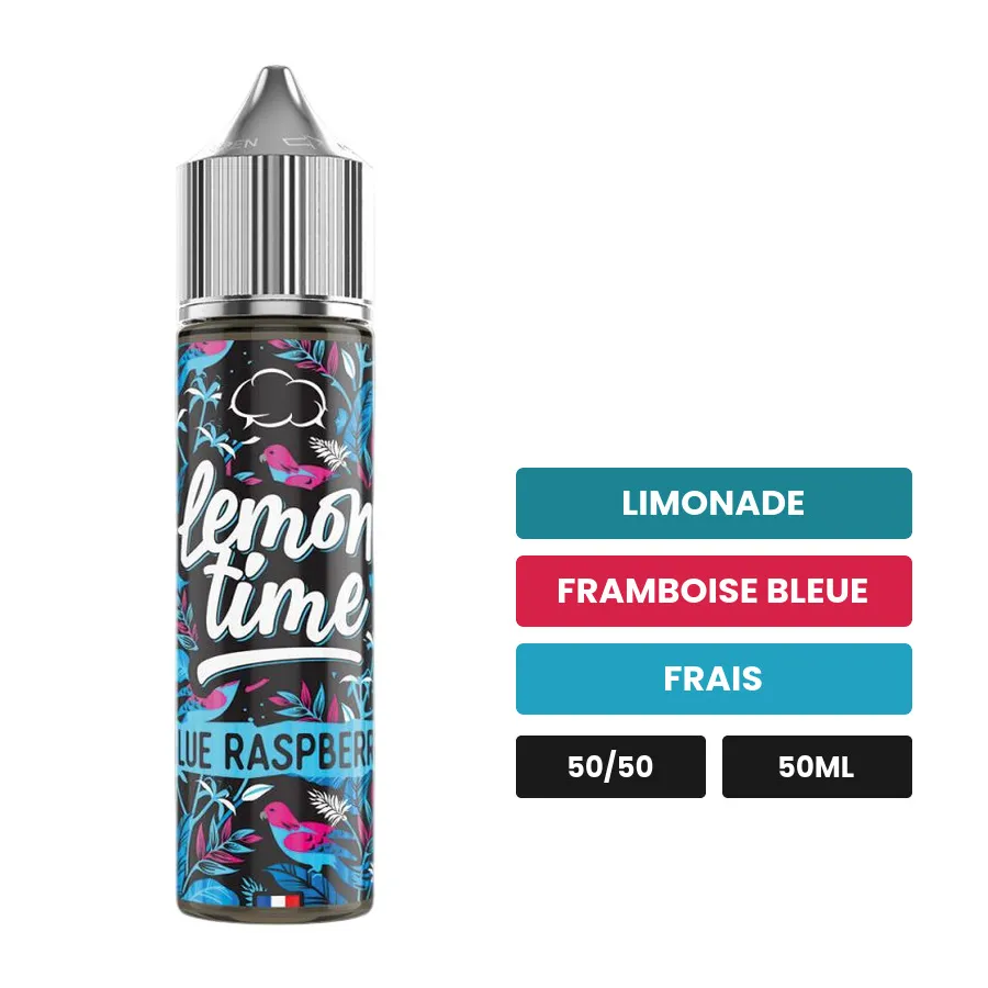 E-liquide Blue Rapsberry d'Eliquid France, 50 ml, saveurs limonade, framboise bleue et frais, sans nicotine — prêt à booster.