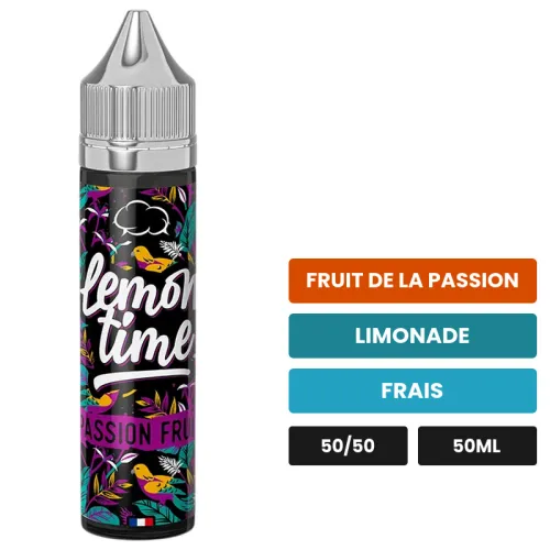 E-liquide Passion Fruit d'Eliquid France, 50 ml, saveurs fruit de la passion, limonade et frais, sans nicotine — prêt à.