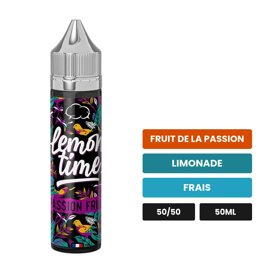 E-liquide Passion Fruit d'Eliquid France, 50 ml, saveurs fruit de la passion, limonade et frais, sans nicotine — prêt à.
