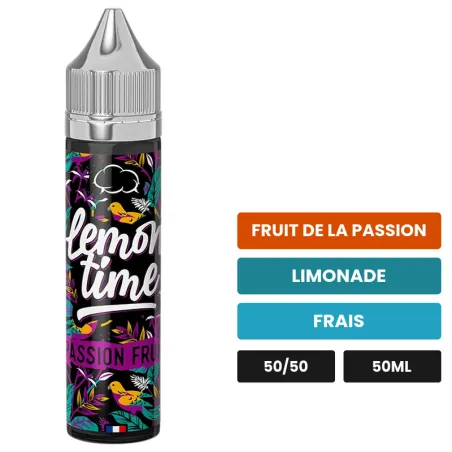 E-liquide Passion Fruit d'Eliquid France, 50 ml, saveurs fruit de la passion, limonade et frais, sans nicotine — prêt à.