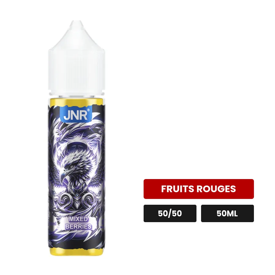 E-liquide Mixed Berries de Jnr, 50 ml, saveur fruits rouges.
