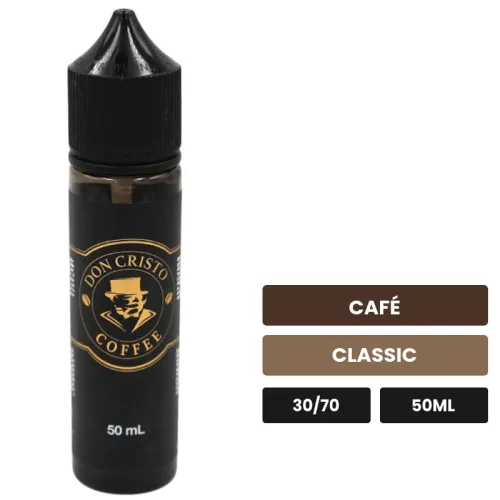 E-liquide Don Cristo Coffee de PGVG Labs, 50 ml, saveurs café et classic, sans nicotine — prêt à booster de nicotine.