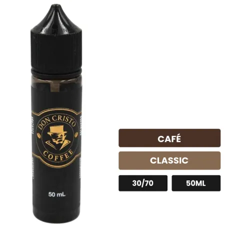 E-liquide Don Cristo Coffee de PGVG Labs, 50 ml, saveurs café et classic, sans nicotine — prêt à booster de nicotine.