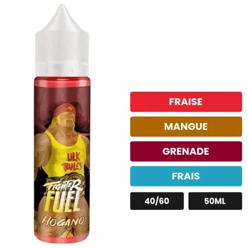 E-liquide Hogano de Maison Fuel, 50 ml, saveurs fraise, mangue, grenade et 1 autre, sans nicotine — prêt à booster de.