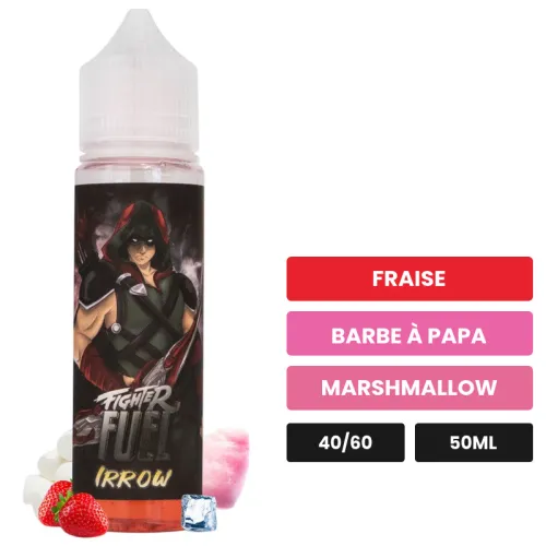 E-liquide Irrow de Maison Fuel, 50 ml, saveurs fraise, barbe à papa et marshmallow, sans nicotine — prêt à booster de.