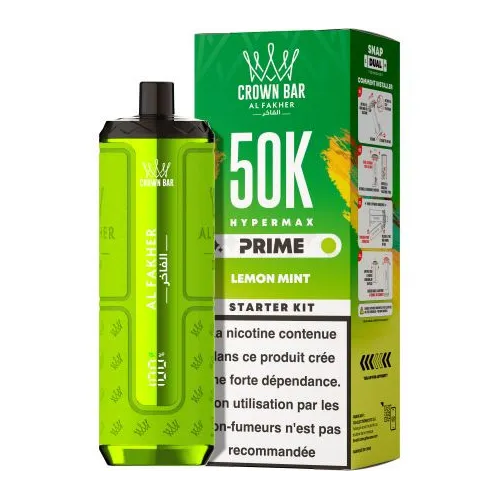 Puff Crown Bar 50K 2x10ml Hyper Max Prime Al Fakher Blackcurrant Ice