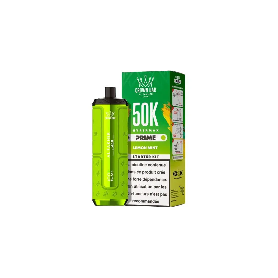Puff Crown Bar 50K 2x10ml Hyper Max Prime Al Fakher Blackcurrant Ice