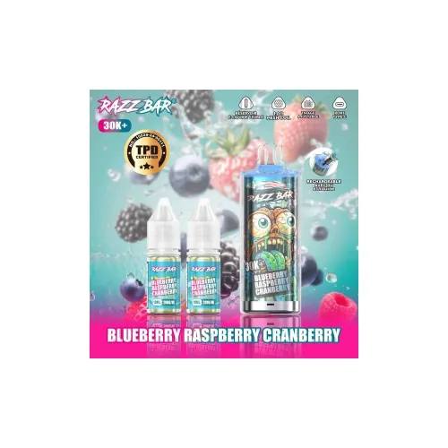 Razz Bar Puff Blueberry Raspberry Cranberry 30K