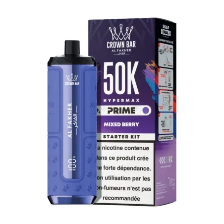 Puff Crown Bar 50K 2x10ml Hyper Max Prime Al Fakher Mixed Berry