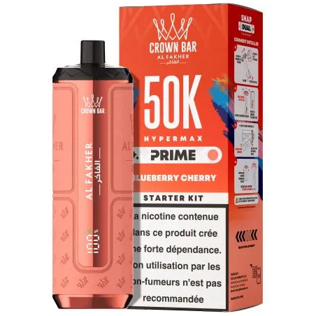 Puff Crown Bar 50K 2x10ml Hyper Max Prime Al Fakher Mixed Berry