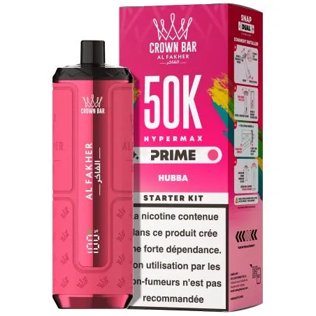 Puff Crown Bar 50K 2x10ml Hyper Max Prime Al Fakher Mixed Berry