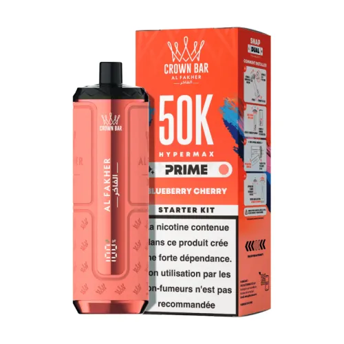 Puff Crown Bar 50K 2x10ml Hyper Max Prime Al Fakher Blueberry Cherry