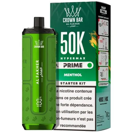 Puff Crown Bar 50K 2x10ml Hyper Max Prime Al Fakher Watermelon Cherry