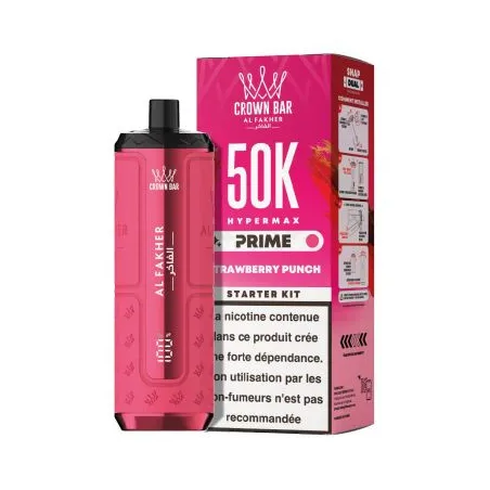 Puff Crown Bar 50K 2x10ml Hyper Max Prime Al Fakher Watermelon Cherry