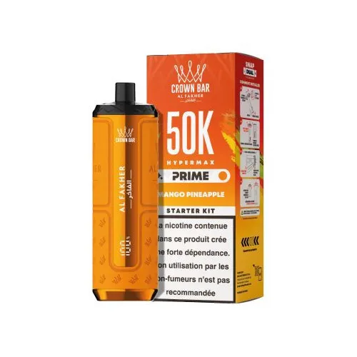 Puff Crown Bar 50K 2x10ml Hyper Max Prime Al Fakher Mango Pineapple