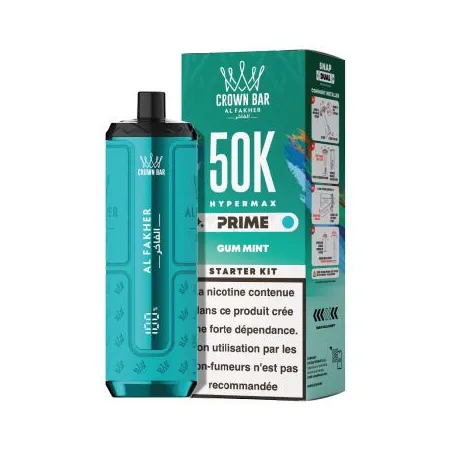 Puff Crown Bar 50K 2x10ml Hyper Max Prime Al Fakher Cherry Ice