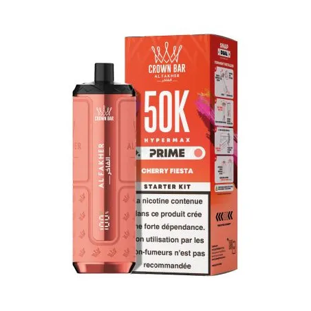 Puff Crown Bar 50K 2x10ml Hyper Max Prime Al Fakher Cherry Ice