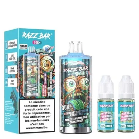 Razz Bar Puff Strawberry Raspberry Cherry ice 30K