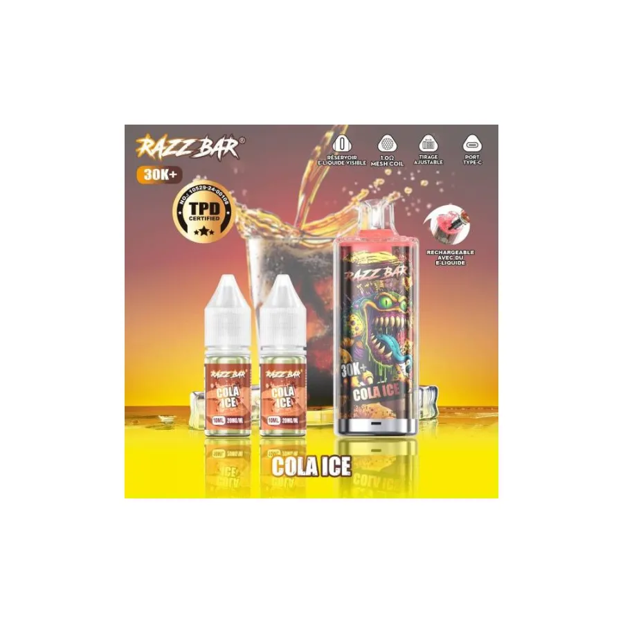 Puff Razz Bar 30K 650mAh Razz Bar