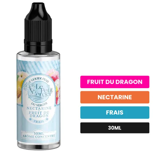Arome concentre Nectarine Fruit du Dragon Frais de Savourea, 30 ml, saveurs fruit du dragon, nectarine et frais, sans.