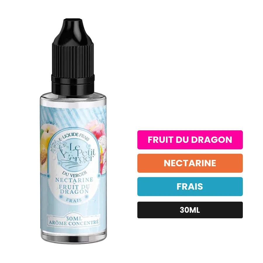 Arome concentre Nectarine Fruit du Dragon Frais de Savourea, 30 ml, saveurs fruit du dragon, nectarine et frais, sans.