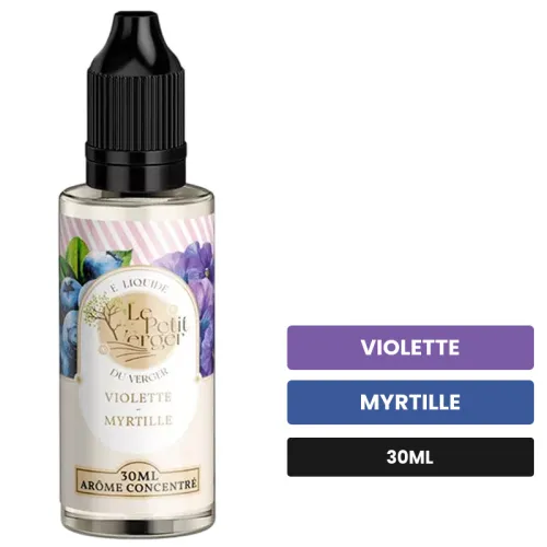 Arome concentre Violette Myrtille de Savourea, 30 ml, saveurs violette et myrtille, sans nicotine — arôme à diluer de.