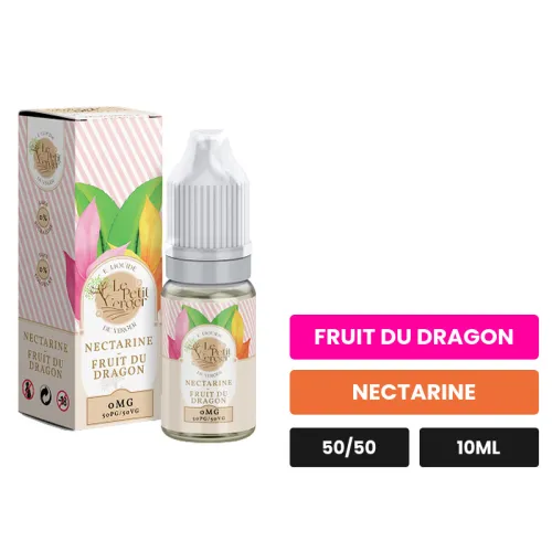 E-liquide Nectarine Fruit Du Dragon de Savourea, 10 ml, saveurs fruit du dragon et nectarine, 3 mg de nicotine.