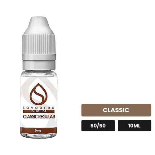 E-liquide Classic Regular de Savourea, 10 ml, saveur classic.