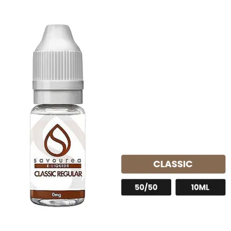 E-liquide Classic Regular de Savourea, 10 ml, saveur classic.