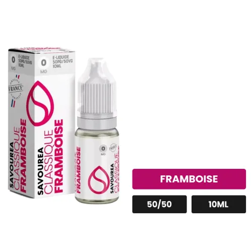 E-liquide Framboise de Savourea, 10 ml, saveur framboise.
