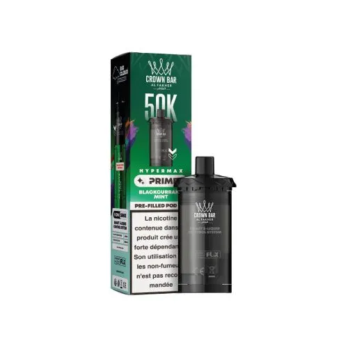 Crown Bar Al Fakher Cartouche Hyper Max Prime 50k Blackcurrant Mint
