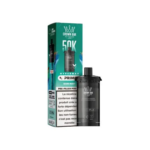 Crown Bar Al Fakher Cartouche Hyper Max Prime 50k Gum Mint