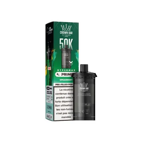 Cartouche pré remplie Hyper Max Prime Crown Bar 50K Al Fakher Spearmint