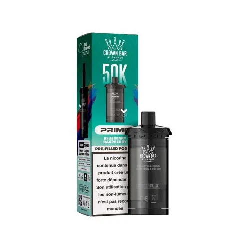 Crown Bar Al Fakher Cartouche Hyper Max Prime 50k Blueberry Raspberry
