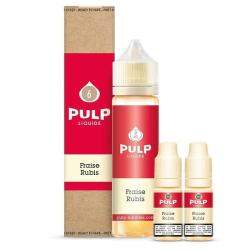 Pack 60ml Fraise Rubis Pulp - 06 mg + 2x10mL 18mg