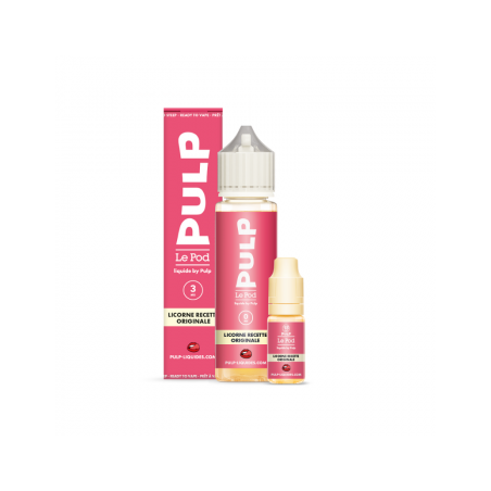 Pack 60ml Licorne Recette Originale Le Pod Liquide Pulp - 03 mg + 1x10mL 18mg