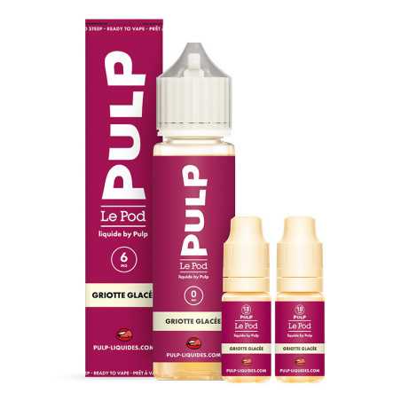 Pack 60mL Griotte Glacée Le Pod Liquide Pulp - 03 mg + 1x10mL 18mg