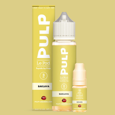 Pack 60mL Baklava Le Pod Liquide Pulp - 06 mg + 2x10mL 18mg