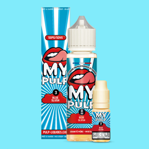 Pack 60ml Blue Slush My Pulp - 03 mg + 1x10mL 18mg