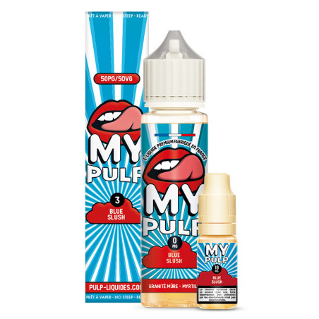 Pack 60ml Blue Slush My Pulp - 03 mg + 1x10mL 18mg